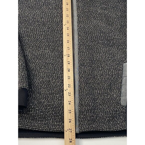 Carbon 2 Cobalt Jacket Mens L Black Gray Nuvola Sherpa Fleece Lined Knit Zip Jac - Picture 12 of 16